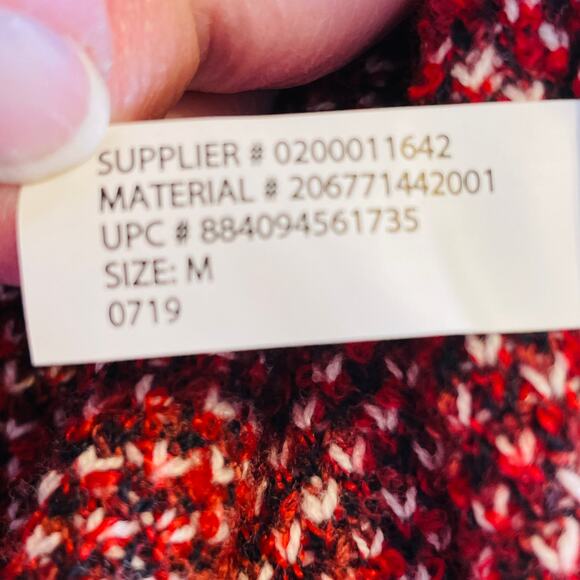 Chaps Red Blue Plaid Knit Asymmetrical Zip Moto Sweater Jacket M NWT - Picture 14 of 14